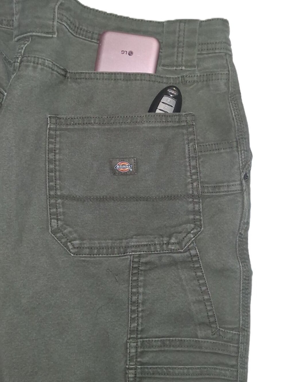 Dickies Flex Cargo Green Utility Pants Mid Rise 4 Regular - Picture 9 of 10